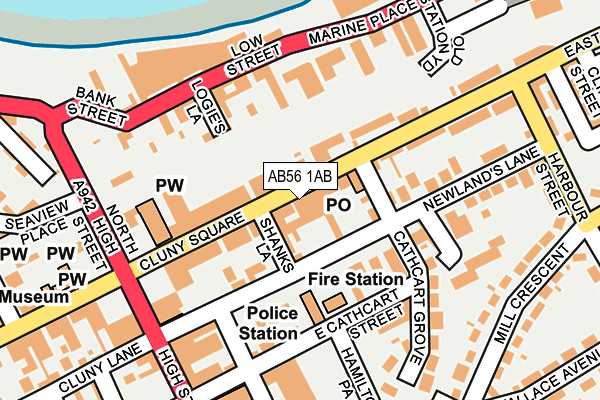 AB56 1AB map - OS OpenMap – Local (Ordnance Survey) AB56 1AB map - OS OpenMap – Local (Ordnance Survey)