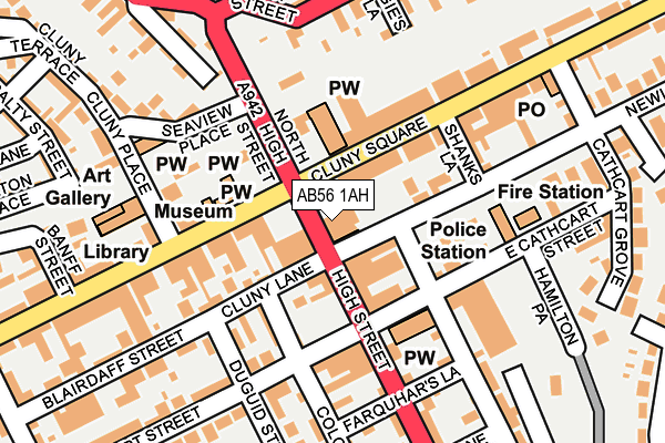 AB56 1AH map - OS OpenMap – Local (Ordnance Survey) AB56 1AH map - OS OpenMap – Local (Ordnance Survey)
