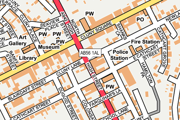 AB56 1AL map - OS OpenMap – Local (Ordnance Survey) AB56 1AL map - OS OpenMap – Local (Ordnance Survey)