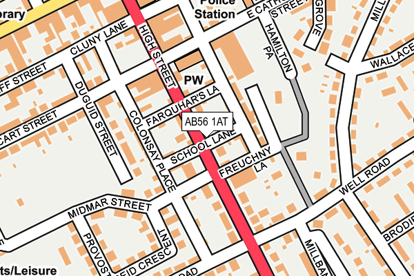 AB56 1AT map - OS OpenMap – Local (Ordnance Survey) AB56 1AT map - OS OpenMap – Local (Ordnance Survey)