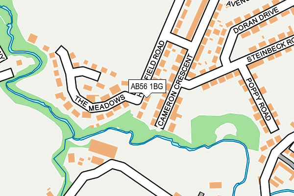 AB56 1BG map - OS OpenMap – Local (Ordnance Survey) AB56 1BG map - OS OpenMap – Local (Ordnance Survey)