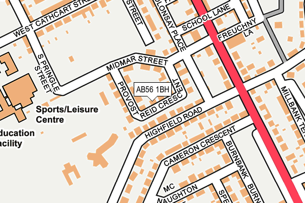 AB56 1BH map - OS OpenMap – Local (Ordnance Survey) AB56 1BH map - OS OpenMap – Local (Ordnance Survey)