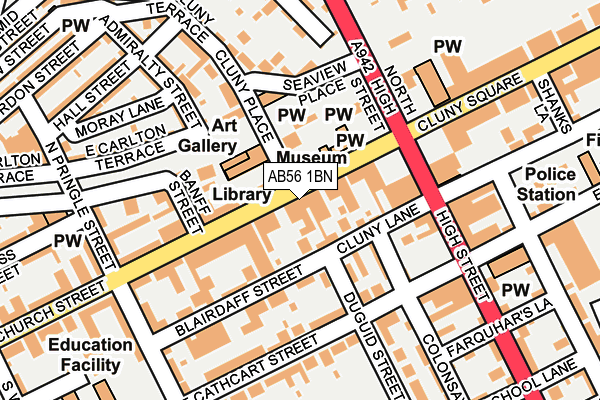 AB56 1BN map - OS OpenMap – Local (Ordnance Survey) AB56 1BN map - OS OpenMap – Local (Ordnance Survey)