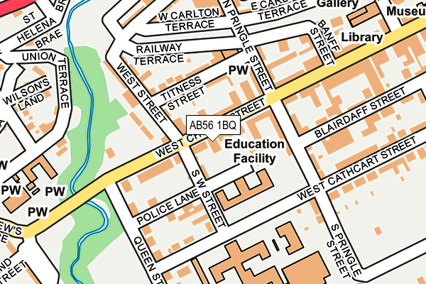 AB56 1BQ map - OS OpenMap – Local (Ordnance Survey) AB56 1BQ map - OS OpenMap – Local (Ordnance Survey)