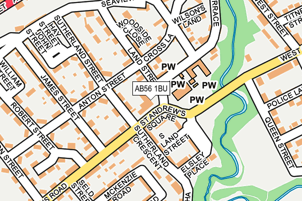 AB56 1BU map - OS OpenMap – Local (Ordnance Survey) AB56 1BU map - OS OpenMap – Local (Ordnance Survey)