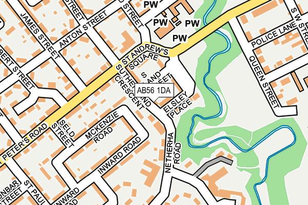 AB56 1DA map - OS OpenMap – Local (Ordnance Survey) AB56 1DA map - OS OpenMap – Local (Ordnance Survey)