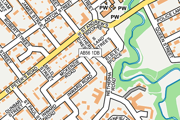 AB56 1DB map - OS OpenMap – Local (Ordnance Survey) AB56 1DB map - OS OpenMap – Local (Ordnance Survey)