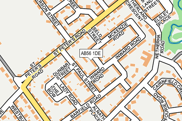 AB56 1DE map - OS OpenMap – Local (Ordnance Survey) AB56 1DE map - OS OpenMap – Local (Ordnance Survey)