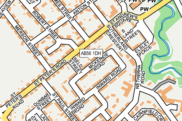 AB56 1DH map - OS OpenMap – Local (Ordnance Survey) AB56 1DH map - OS OpenMap – Local (Ordnance Survey)