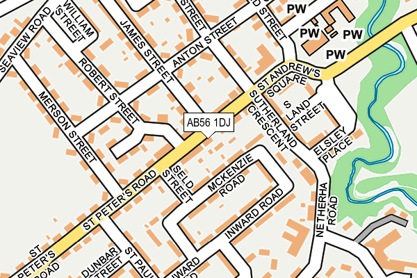 AB56 1DJ map - OS OpenMap – Local (Ordnance Survey) AB56 1DJ map - OS OpenMap – Local (Ordnance Survey)