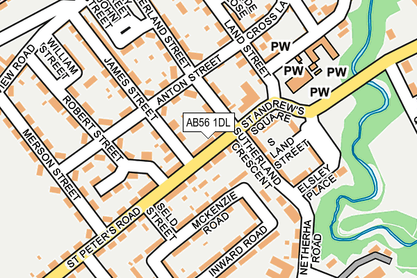 AB56 1DL map - OS OpenMap – Local (Ordnance Survey) AB56 1DL map - OS OpenMap – Local (Ordnance Survey)