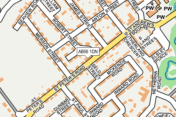 AB56 1DN map - OS OpenMap – Local (Ordnance Survey) AB56 1DN map - OS OpenMap – Local (Ordnance Survey)