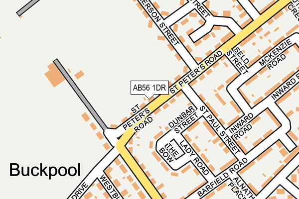 AB56 1DR map - OS OpenMap – Local (Ordnance Survey) AB56 1DR map - OS OpenMap – Local (Ordnance Survey)