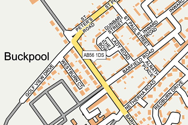 AB56 1DS map - OS OpenMap – Local (Ordnance Survey) AB56 1DS map - OS OpenMap – Local (Ordnance Survey)