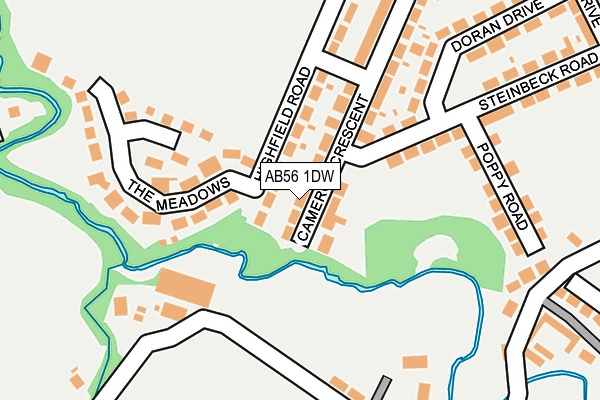 AB56 1DW map - OS OpenMap – Local (Ordnance Survey) AB56 1DW map - OS OpenMap – Local (Ordnance Survey)