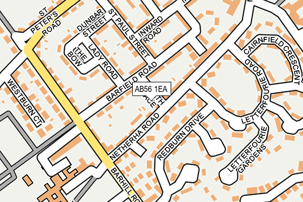 AB56 1EA map - OS OpenMap – Local (Ordnance Survey) AB56 1EA map - OS OpenMap – Local (Ordnance Survey)