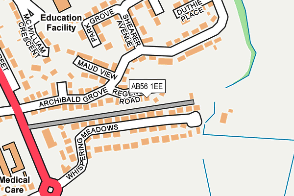 AB56 1EE map - OS OpenMap – Local (Ordnance Survey) AB56 1EE map - OS OpenMap – Local (Ordnance Survey)