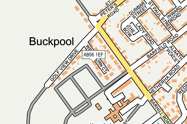 AB56 1EF map - OS OpenMap – Local (Ordnance Survey) AB56 1EF map - OS OpenMap – Local (Ordnance Survey)