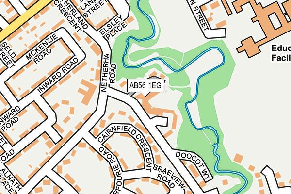 AB56 1EG map - OS OpenMap – Local (Ordnance Survey) AB56 1EG map - OS OpenMap – Local (Ordnance Survey)
