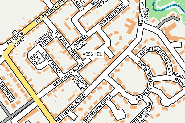 AB56 1EL map - OS OpenMap – Local (Ordnance Survey) AB56 1EL map - OS OpenMap – Local (Ordnance Survey)