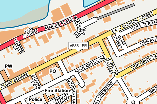 AB56 1ER map - OS OpenMap – Local (Ordnance Survey) AB56 1ER map - OS OpenMap – Local (Ordnance Survey)