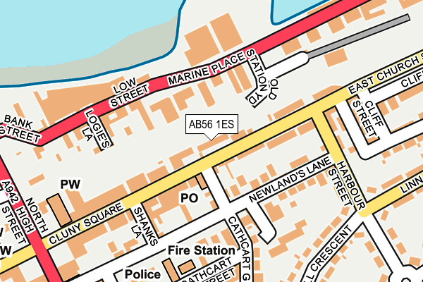AB56 1ES map - OS OpenMap – Local (Ordnance Survey) AB56 1ES map - OS OpenMap – Local (Ordnance Survey)