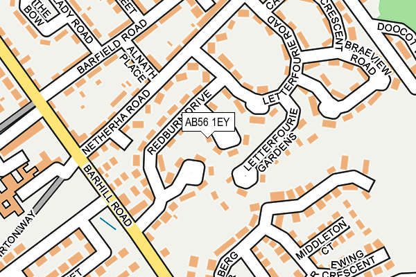 AB56 1EY map - OS OpenMap – Local (Ordnance Survey) AB56 1EY map - OS OpenMap – Local (Ordnance Survey)