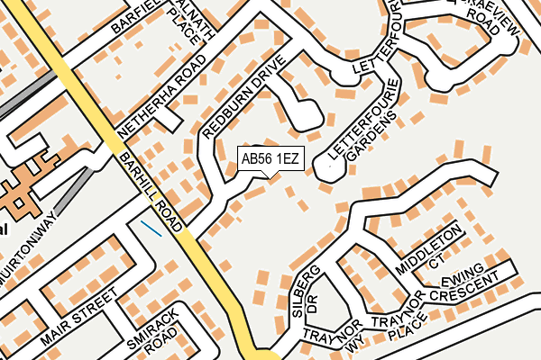 AB56 1EZ map - OS OpenMap – Local (Ordnance Survey) AB56 1EZ map - OS OpenMap – Local (Ordnance Survey)