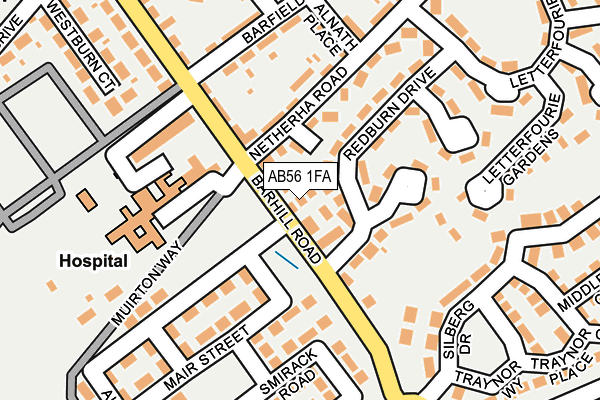 AB56 1FA map - OS OpenMap – Local (Ordnance Survey) AB56 1FA map - OS OpenMap – Local (Ordnance Survey)