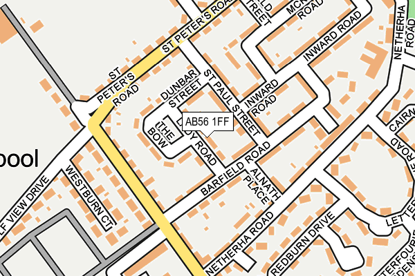 AB56 1FF map - OS OpenMap – Local (Ordnance Survey) AB56 1FF map - OS OpenMap – Local (Ordnance Survey)