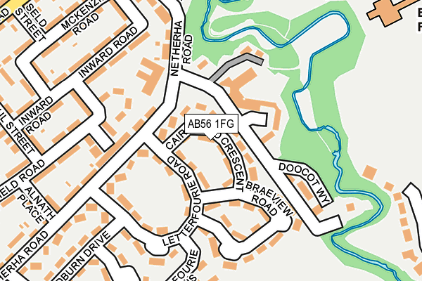AB56 1FG map - OS OpenMap – Local (Ordnance Survey) AB56 1FG map - OS OpenMap – Local (Ordnance Survey)