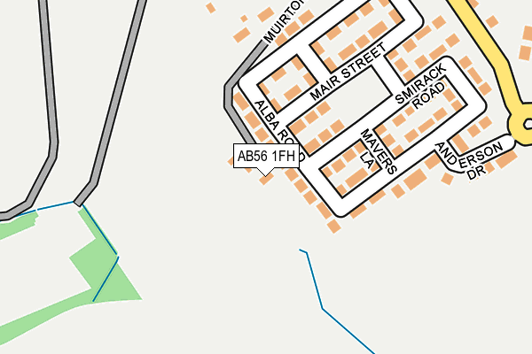 AB56 1FH map - OS OpenMap – Local (Ordnance Survey) AB56 1FH map - OS OpenMap – Local (Ordnance Survey)