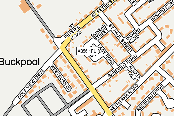 AB56 1FL map - OS OpenMap – Local (Ordnance Survey) AB56 1FL map - OS OpenMap – Local (Ordnance Survey)