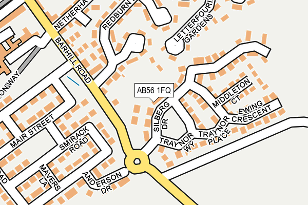 AB56 1FQ map - OS OpenMap – Local (Ordnance Survey) AB56 1FQ map - OS OpenMap – Local (Ordnance Survey)