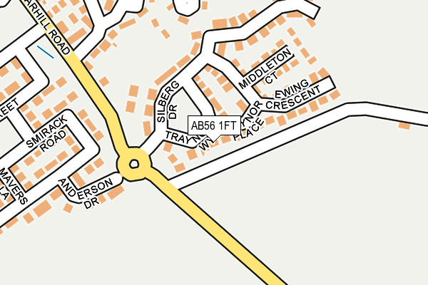AB56 1FT map - OS OpenMap – Local (Ordnance Survey) AB56 1FT map - OS OpenMap – Local (Ordnance Survey)