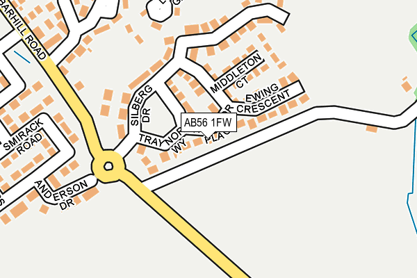 AB56 1FW map - OS OpenMap – Local (Ordnance Survey) AB56 1FW map - OS OpenMap – Local (Ordnance Survey)