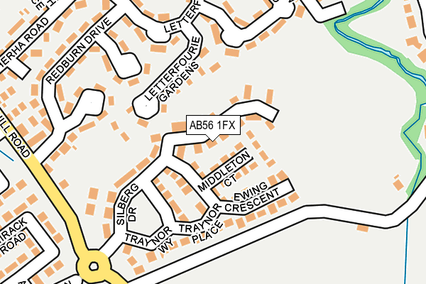 AB56 1FX map - OS OpenMap – Local (Ordnance Survey) AB56 1FX map - OS OpenMap – Local (Ordnance Survey)