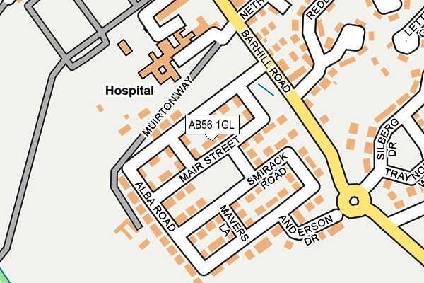 AB56 1GL map - OS OpenMap – Local (Ordnance Survey) AB56 1GL map - OS OpenMap – Local (Ordnance Survey)