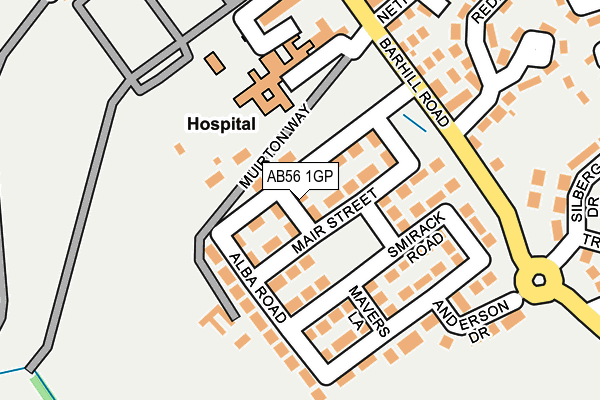 AB56 1GP map - OS OpenMap – Local (Ordnance Survey) AB56 1GP map - OS OpenMap – Local (Ordnance Survey)