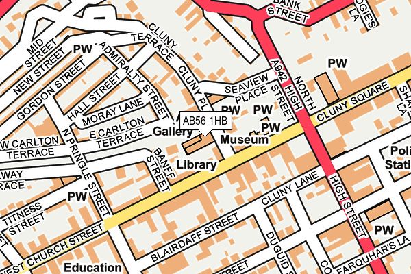 AB56 1HB map - OS OpenMap – Local (Ordnance Survey) AB56 1HB map - OS OpenMap – Local (Ordnance Survey)