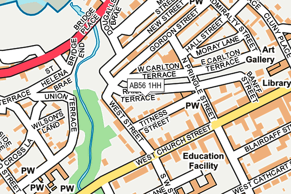 AB56 1HH map - OS OpenMap – Local (Ordnance Survey) AB56 1HH map - OS OpenMap – Local (Ordnance Survey)