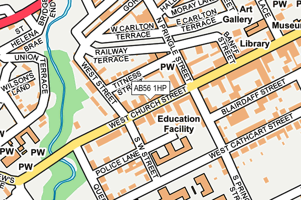 AB56 1HP map - OS OpenMap – Local (Ordnance Survey) AB56 1HP map - OS OpenMap – Local (Ordnance Survey)