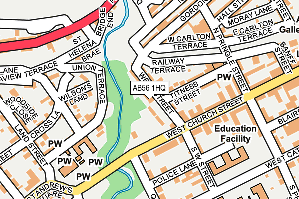 AB56 1HQ map - OS OpenMap – Local (Ordnance Survey)