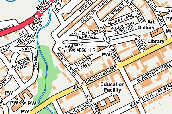 AB56 1HR map - OS OpenMap – Local (Ordnance Survey) AB56 1HR map - OS OpenMap – Local (Ordnance Survey)