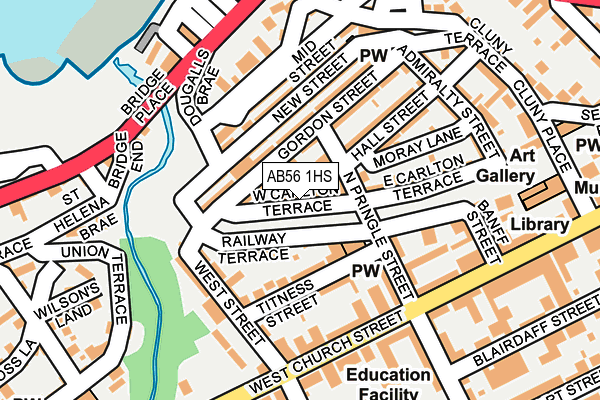 AB56 1HS map - OS OpenMap – Local (Ordnance Survey) AB56 1HS map - OS OpenMap – Local (Ordnance Survey)