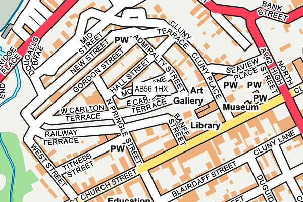 AB56 1HX map - OS OpenMap – Local (Ordnance Survey) AB56 1HX map - OS OpenMap – Local (Ordnance Survey)