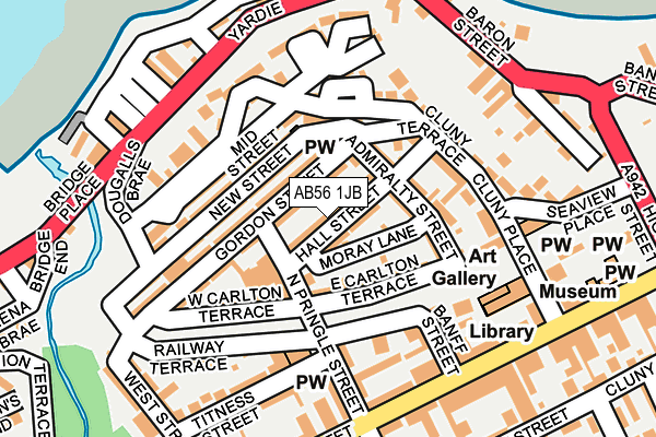 AB56 1JB map - OS OpenMap – Local (Ordnance Survey) AB56 1JB map - OS OpenMap – Local (Ordnance Survey)