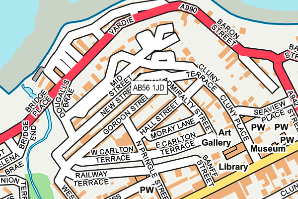 AB56 1JD map - OS OpenMap – Local (Ordnance Survey) AB56 1JD map - OS OpenMap – Local (Ordnance Survey)