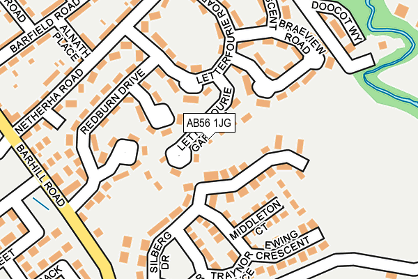 AB56 1JG map - OS OpenMap – Local (Ordnance Survey) AB56 1JG map - OS OpenMap – Local (Ordnance Survey)