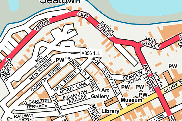 AB56 1JL map - OS OpenMap – Local (Ordnance Survey) AB56 1JL map - OS OpenMap – Local (Ordnance Survey)